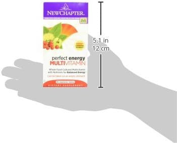 New Chapter Energy Supplement - Perfect Energy Multivitamin for Balanced Energy + Stress Support with B Vitamins + Vitamin D3 + Organic Non-GMO Ingredients - 96 c