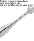 Yosoo Health Gear Tip Acupuncture Dual Head Ear Acupuncture Stainless Steel Manual Body Point Probe Pen Deep Tissue Massage Portable Self Massage Acupressure Bar Relief Pain Treatment Tool