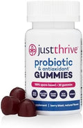 Just Thrive Probiotic Gummies - Kids Men And Womens Probiotic - For Digestive And Overall Health 30 Count
