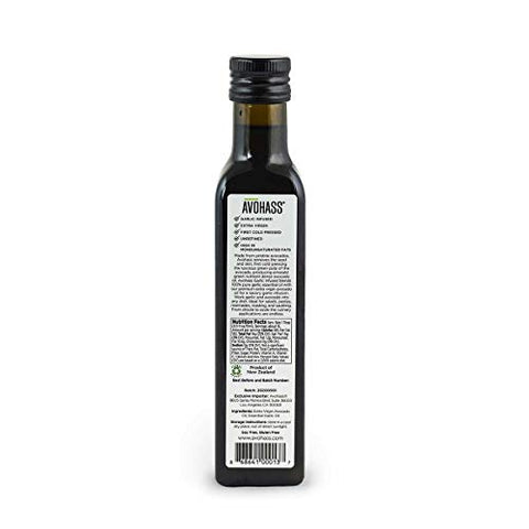 Avohass New Zealand Garlic Extra Virgin Avocado Oil 8.5 fl oz Bottle