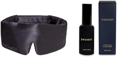 Drowsy Deep Sleep Bundle Sleep This Season. Luxury Silk Sleep Mask Drowsy Moonlight Shadow Sleep Mask And Drowsy Deep Sleep Sos Pillow Spray