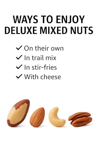 Foods Alive Organic Deluxe Mixed Nuts, 8oz, Kosher Blend of Premium Organic Cashews, Almonds, Walnuts, Pecans, Brazil Nuts