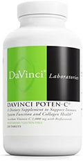 Davinci Labs Potenc Support Immune System Function & Collagen Health Vitamin C Calcium Magnesium Zinc Potassium Manganese & Bioflavonoids Vegetarian Gluten 250 Tablets