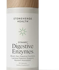 Stonehenge Health Dynamic Digestive Enzymes " 18 Enzymes With Biocore Optimum Complete (Protease Lipase Amylase Lactase) + Zinc & Vitamin K1 + Phytonutrients " Gas & Bloating Support " 60 Capsules