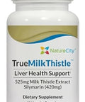 Truemilkthistle Milk Thistle Supplement 525Mg Milk Thistle (80% Silymarin) Containing 420Mg Of Silymarin Antioxidant Support Liver Support Supplement 60 Veggie Capsules