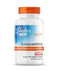 Doctor'S Best Astaxanthin Vegan Supplement 6 Mg - Skin Elasticity & Antioxidant Support For Men & Women Extract From Haematococcus Pluvialis Microalgae Non Gmo Gluten Free 90 Veggie Softgels