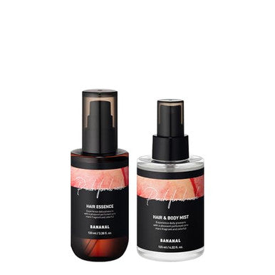 Bananal Perfumed Korean Hair Oil Serum & Hair And Body Treatment Spray Duo Set Korean Hair Care W/Argan Oil & Amino Acids Frizz Control Moisturizing Peach Floral Musk 100Ml + 125Ml