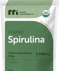 Micro Ingredients Organic Spirulina Supplement 720 Tablets (4 Month Supply) No Filler & Non-Gmo Rich In Vegan Protein Vitamins & Prebiotics Premium Spirulina Pills