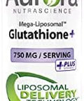 Aurora Nutrascience Mega Liposomal Glutathione 750 mg and Vitamin C 3000 mg Immune Support and Antioxidant Bundle
