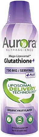 Aurora Nutrascience Mega Liposomal Glutathione 750 mg and Vitamin C 3000 mg Immune Support and Antioxidant Bundle