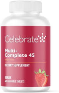 Celebrate Vitamins Multi-Complete Chewables, 45Mg Iron Daily Bariatric Multivitamin For Sleeve Gastrectomy And Gastric Bypass Surgery Patients Essential Vitamins & Minerals - Berry (60 Tablets)