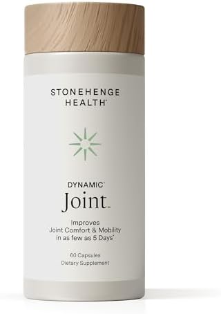 Stonehenge Health Dynamic Joint Health Supplement " Fastacting Support With Apra Sflex Boswellia Msm Multitype Collagen Turmeric Bromelain Vitamins C & D3 " Supports Joint Comfort " 60 Capsules