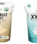 Durelife Organic 100% Pure Monk Fruit sweetener, No Erythritol, Monkfruit Extract Powder 10 OZ and DureLife XYLITOL Sugar Substitute 1 LB (16 OZ) Made From 100% Pure Birch Xylitol NON GMO