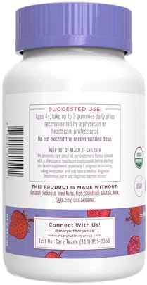 MaryruthS Gummies For Kidsa A' A usda Organic Multivitamin (Mixed Berry and Cherry) and Magnesium Calm (Hibiscus) No Gelatin Vitamins For Immunity Gut Health and Overall Wellness Vegan NonGmo