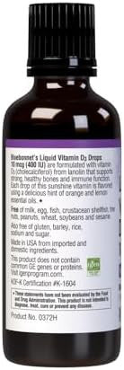 Bluebonnet Liquid Vitamin D3 Drops 400 Iu Citrus 1 Fl Oz