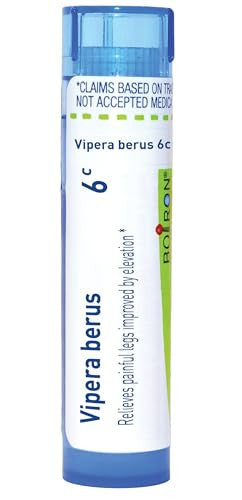 Boiron Vipera Berus 6C For Painful Legs Improved By Elevation 80 Pellets