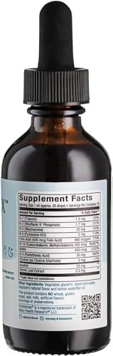 Maxi Health Raspberry Liquid Vitamin B Complex Supplement With Vitamin B12 Sublingual B Drops With B1 B2 B3 B5 B6 Biotin Folic Acid For Energy & Brain Function 2 Fl. Oz Black Pillbox