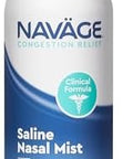 Navage Saline Nasal Mist Clinical Formula Extra Comfort Drug Hydration And Congestion Relief " Sterile Saline Spray For Sensitive Noses 2 Pack