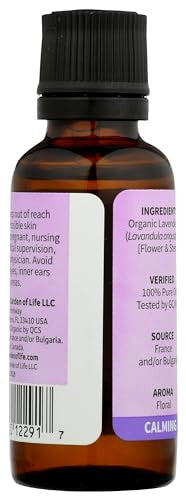 Garden Of Life Essential Oil Lavender 1 Fl Oz (30 Ml) 100 Usda Organic & Pure Clean Undiluted & Non-Gmo - For Diffuser Aromatherapy Meditation Skincare Sleep - Calming Relaxing Soothing