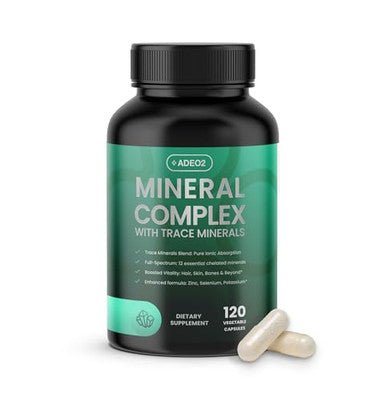 Adeo2 Premium Blend Of 52 Trace Minerals Complex With Essential Minerals 120 Capsules