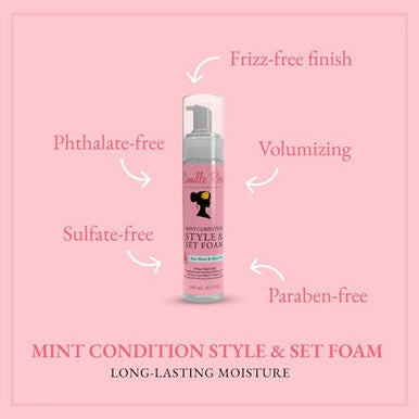 Camille Rose Mint Condition Style And Set FoamWith Aloe Vera And Sea MossFor Extra HoldFrizz ShineAnd All Hair Types8 Fl Oz