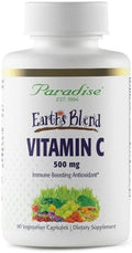 Paradise Herbs Earth'S Blend Vitamin C With Nature'S C And Adaptogens Superfoods Base Of Probiotics and Organic Alkalizing Greens 90 Vegetarian Capsules