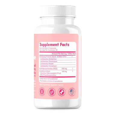Mila Miamor Aphr O Dyte Women's Probiotic And Prebiotic With Cranberry 60 Capsules