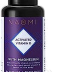 Naomi Activated Vitamin D3 5000 Iu (125 Mcg) Supplement With Magnesium For Strong Bones, Teeth, Muscle, Immune And Mood Support, Non-Gmo, Gluten Free, 60 Veggie Caps, 30 Day Supply