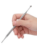 Yosoo Health Gear Tip Acupuncture Dual Head Ear Acupuncture Stainless Steel Manual Body Point Probe Pen Deep Tissue Massage Portable Self Massage Acupressure Bar Relief Pain Treatment Tool