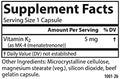 Carlson Vitamin K2 MK4 (Menatetrenone) 5 mg Vitamin K Supplement Bone Support K2 Vitamin SoyFree Vitamin K2 180 Capsules