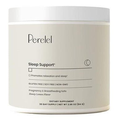 Perelel Sleep Support Magnesium Powder Blend With Lemon Balm, Relaxing Herbal Formula, Soy & Gluten , Non Gmo, Honey Lemon Flavor, 2.96 Oz