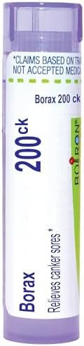Boiron Borax 200Ck Homeopathic Medicine For Canker Sores 80 Pellets