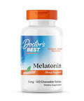 Doctor'S Best Doctors Best Melatonin 5Mg Chewables For Adults - Sleep Support For Men & Women Melatonin Supplement 5 Mg Gluten Free Vegan Non Gmo Natural Mint Flavor 120 Chewable Tablets