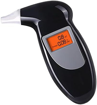 Tyenaza Breath Alcohol Tester Black Portable Sensitive High Accuracy Air Blowing Alcohol Tester With 5 Mouthpieces For Personal & Professional Use