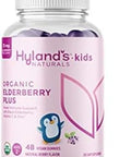 Hyland'S Organic Elderberry Plus Gummies Organic Black Elderberry With Zinc And Vitamin C Immune Support Supplement For Adults 60 Vegan Gummies (30 Days)