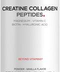 Codeage Creatine Collagen Peptides - Creatine Monohydrate Powder Supplement Wild-Caught Marine Collagen Biotin Magnesium Vitamin C Hyaluronic Acid - Vanilla Flavored - Non-Gmo 15 Oz