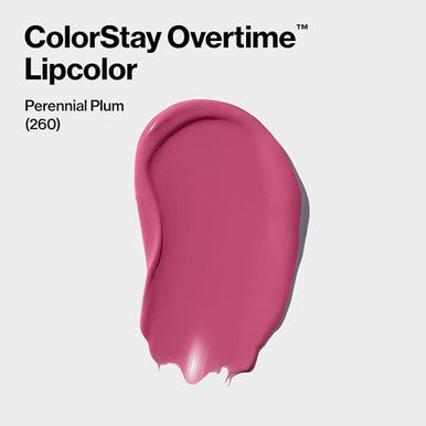 Revlon Liquid Lipstick With Clear Lip Gloss Colorstay Overtime Lipcolor Dual Ended With Vitamin E 260 Perennial Plum 0.07 Fl Oz