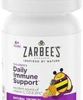 Zarbee's Kids Immune Support Vitamin C D and Zinc Daily Immunity Vitamins for Children 4+ Years Natural Tropical Fruit Flavor 28 Chewable Tablets