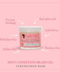 Camille Rose Mint Condition Braid GelWith Aloe And Sea MossFor MoistureShineAnd Curly To Coily Hair Types12 Oz