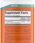 Now Supplements, Zinc Picolinate 50 Mg, Supports Enzyme Functions, Immune Support, Non-Gmo, Kosher, Suitable For Vegans - 240 Vegetarian Capsules (Pack Of 1)