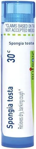 Boiron Spongia Tosta 30C Homeopathic Medicine For Croupy Cough 80 Pellets