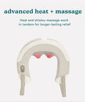 Homedics Shiatsu Rechargeable Neck Massager With Heat, Deep-Kneading Shiatsu Massage, Comfort-Flex Handles, Integrated Controls, Cordless, Relaxes Muscle Tension, Releases Sore Muscles