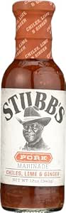 Stubb's Pork Marinade Sauce, Chiles, Lime & Ginger, Gluten Free, Kosher, 12 Ounces (Pack Of 6)