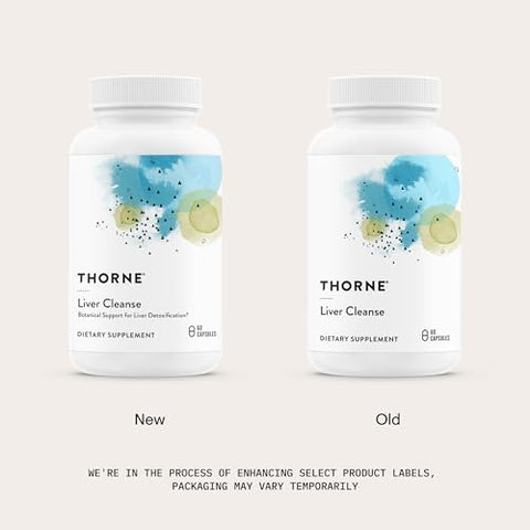 Thorne - Liver Cleanse - Milk Thistle & Berberine Supplement With Burdock & Chicory Extracts - Herbal Blend Supports The Liver S Natural Detoxification Function - Third-Party Certified 60 Capsules