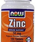 Now Supplements, Zinc 50 Mg, 100 Tablets