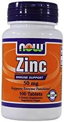Now Supplements, Zinc 50 Mg, 100 Tablets