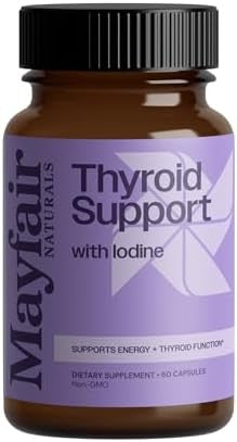 Thyroid Support With Iodine, Natural Supplement For Women And Men, Supports Energy And Thyroid Health, 120 Capsules