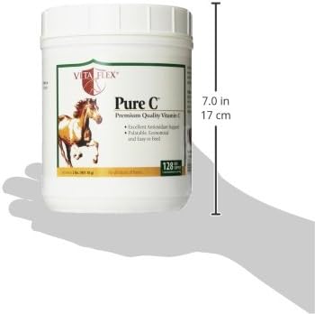Vita Flex Pro Pure C Antioxidant Premium Quality Horse Vitamin C Supplement Collagen Support for Horses Antioxidant Supplement 2 lb 128Day Supply
