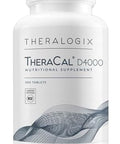 Theralogix Theracal D4000 Bone Health Support Supplement With Calcium Magnesium Vitamin D3 Vitamin K2 & Boron 90Day Supply Nsf 360 Tablets