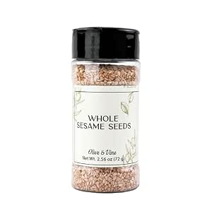 Organic Hulled Sesame Seeds 18 oz - White Sesame Seeds Organic - For Cooking, Baking and Garnishing - USDA Organic, Gluten-Free, Non-GMO - The Holly Tree